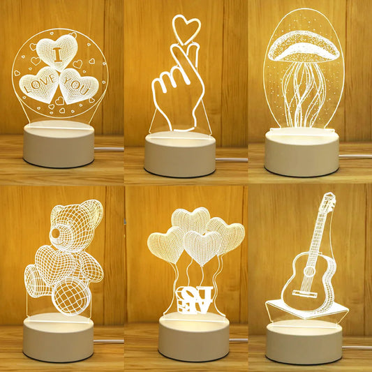 3D Illusion LED Night Lamp